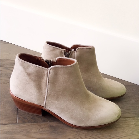 💝Sam Edelman Petty Booties Boots Gray Suede 5 - Picture 2 of 4